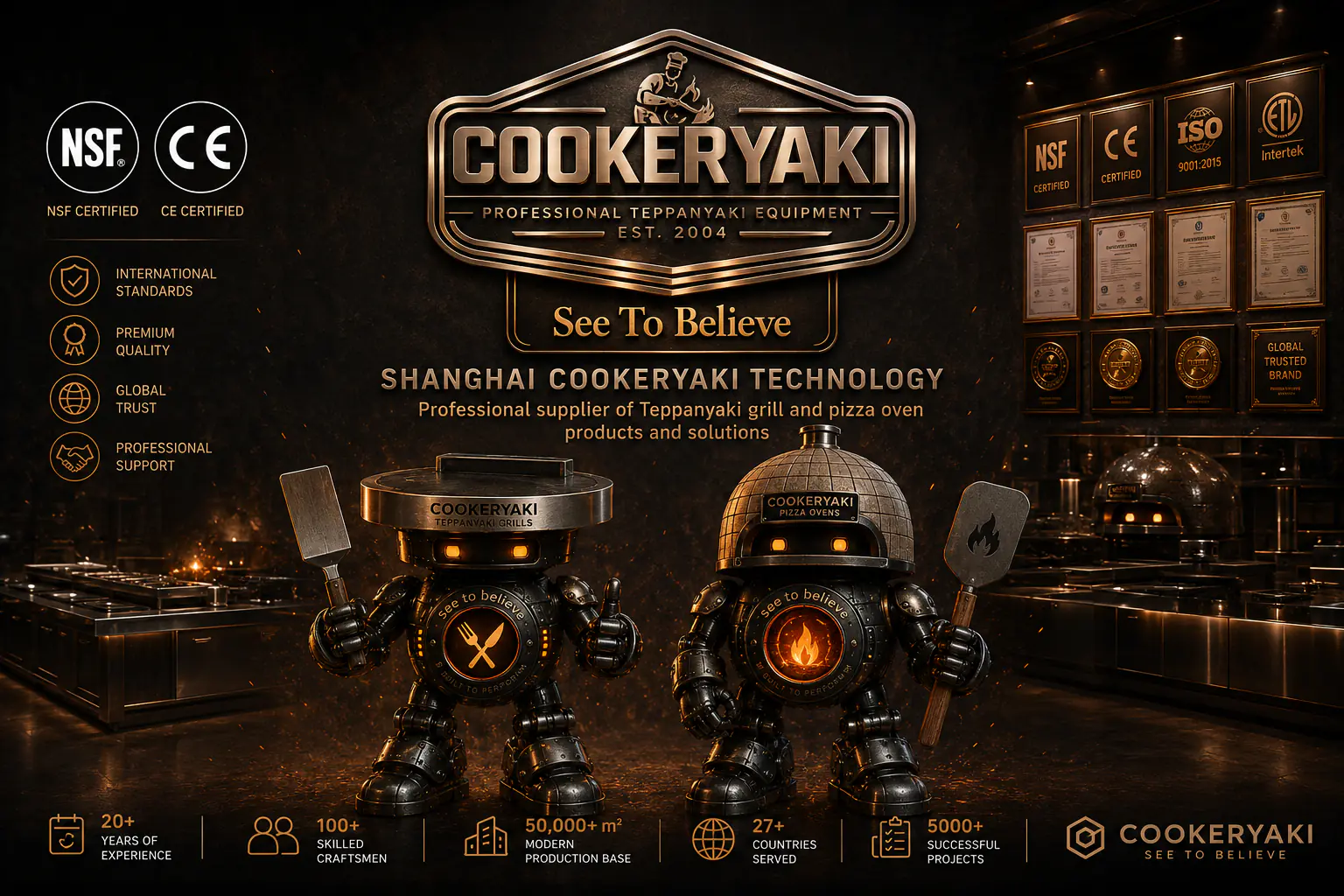 Cookeryaki brand wall and global commercial kitchen trust assets