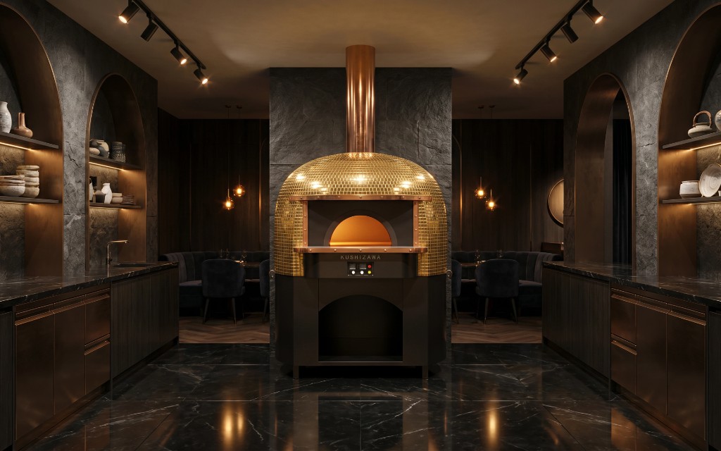 Cookeryaki pizza oven installed in a refined hospitality kitchen